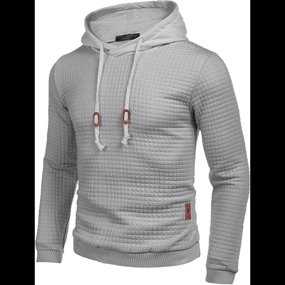 New Mens Hoodie Sweater Ribbed Stretchable Heat Lasting w Drawstring - Picture 1 of 1